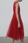 marc le bihan sleeveless gauze skirt red 2163 H17